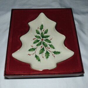 LENOX HOLIDAY Tree Candy Dish NIB